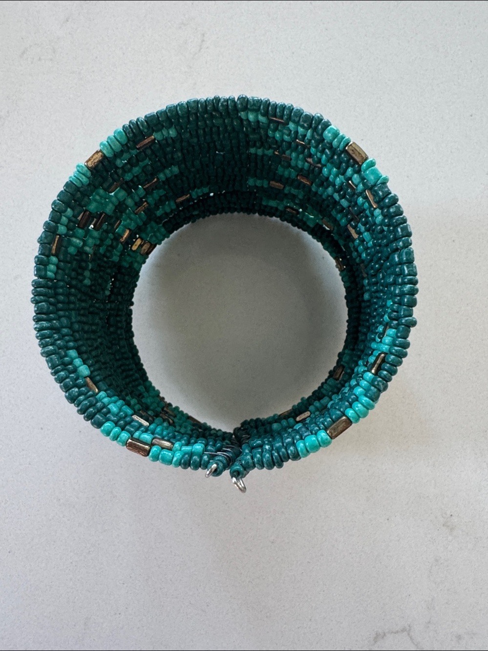 Turquoise Beaded Multi-Row Cuff Bracelet NEW!  ✨ - Picture 2 of 3